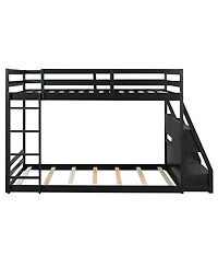 Streamdale Furniture Bed with Led Lights, Usb Ports, Storage Shelves and 2 Drawers