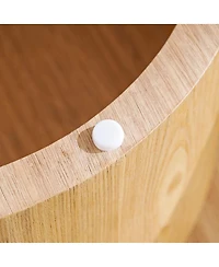Streamdale Furniture 19.49" Round Sintered Stone Side Table for Living Room and Bedroom