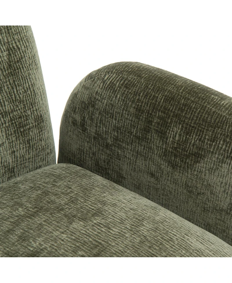 Streamdale Furniture 0degree(s) Swivel Accent Chair, Chenille Fabric Upholstered Sofa