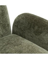 Streamdale Furniture 0degree(s) Swivel Accent Chair, Chenille Fabric Upholstered Sofa
