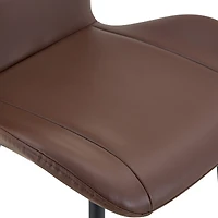 Streamdale Furniture Set of 4 Pu Dining Chairs with Integrated Handle and Metal Frame