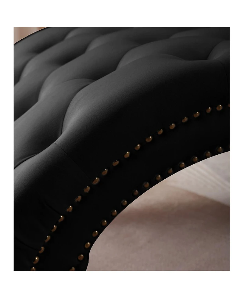 Streamdale Furniture Classical Velvet Recliner Chair with Button Tufting