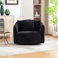 Streamdale Furniture Oversized 360degree(s) Swivel Barrel Chair with 3 Pillows