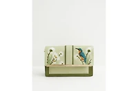 Fable England Women's Embroidered Kingfisher Cross Body Bag