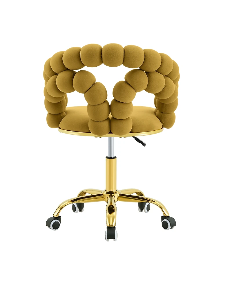 Streamdale Furniture Modern Velvet Swivel Desk Chair with Bubble Back