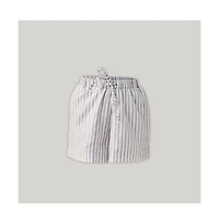 Reistor Women's Striped Linen Drawstring Relaxed Shorts