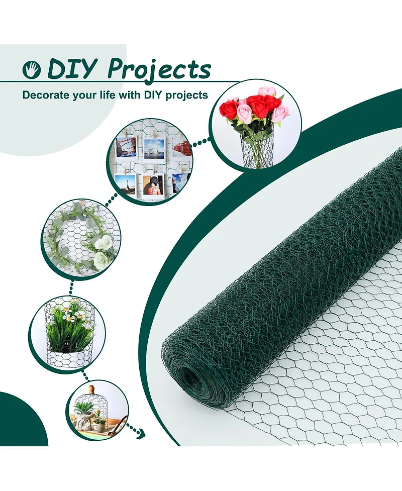Streamdale Furniture Premium Pvc Coated Hexagonal Poultry Netting