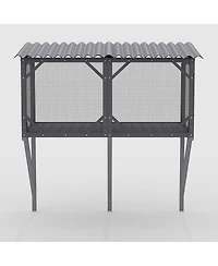 Streamdale Furniture 43.3" Outdoor Cat Window Box Enclosure with Bug-Proof Net