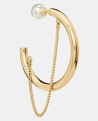 kate spade new york Gold-Tone Chain Reaction Hoop Earrings