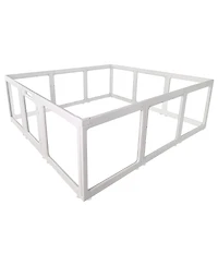 Streamdale Furniture Clear Acrylic Indoor Playpen for Puppies, Rabbits, and Cats, 12 Panels
