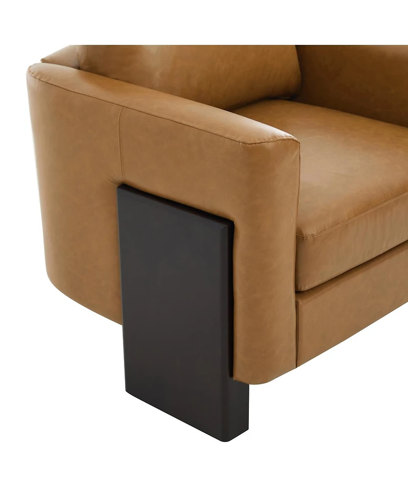 Streamdale Furniture Modern Accent Club Chair with Rubberwood Legs