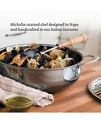 Hestan NanoBond Titanium Stainless Steel 5-Quart Covered Essential Pan with Helper Handle