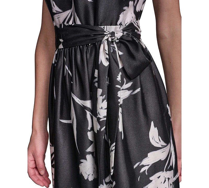 Karl Lagerfeld Paris Women's Belted Midi Dress