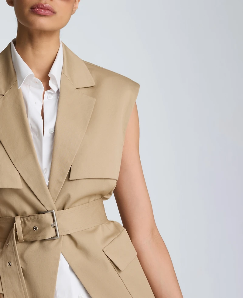 Kenneth Cole Women's Belted Vest with Detachable Jacket
