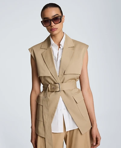 Kenneth Cole Women's Belted Vest with Detachable Jacket