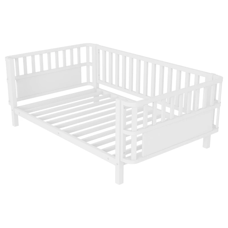 Streamdale Furniture Metal Platform Bed with Rails for Kids