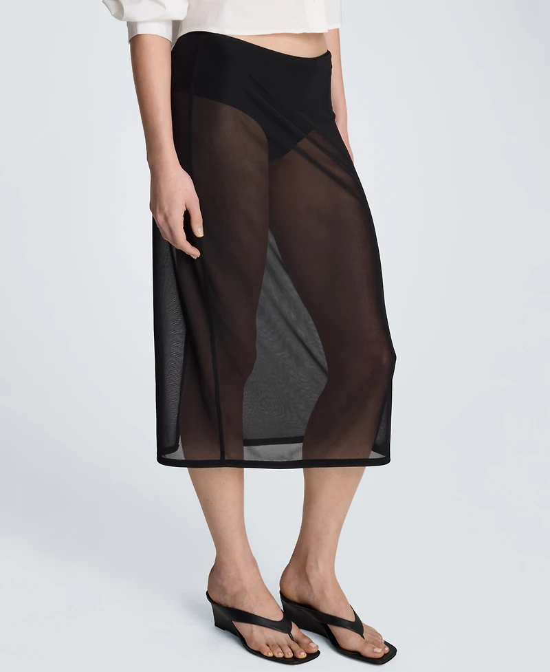 Kenneth Cole Women's Mesh Midi Skirt