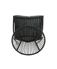 Streamdale Furniture Retro Boho Wicker Papasan High-Back Lounge Chair