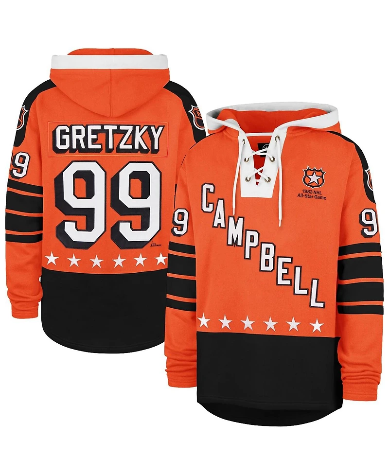 '47 Brand Men's Wayne Gretzky Orange 1983 Nhl All-Star Game Superior Lacer Hoodie