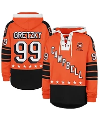 '47 Brand Men's Wayne Gretzky Orange 1983 Nhl All-Star Game Superior Lacer Hoodie