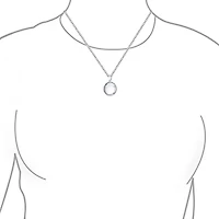 Bling Jewelry Simple Round Photo Locket Necklace Medium Dome Circle Holds Pictures .925 Sterling Silver