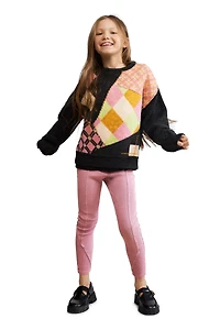 Desigual Girls's Argyle jacquard sweater