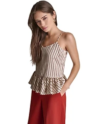 Bcbg Women's V-Neck Stripe Top