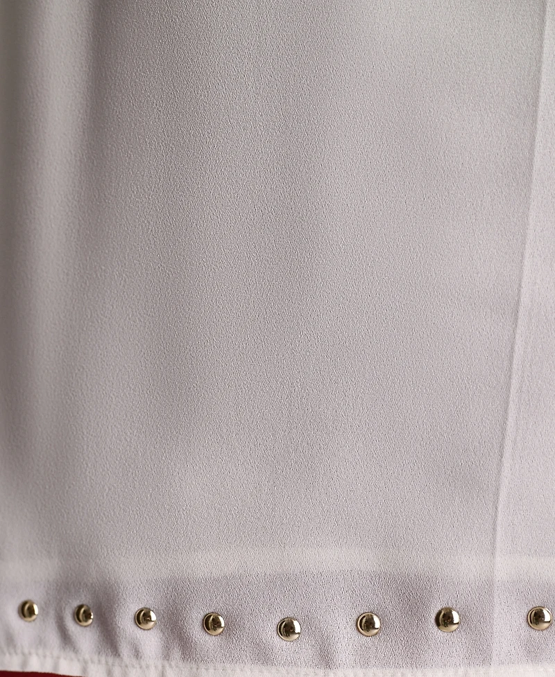 Bcbg Women's Sleeveless Studded Top