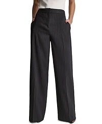 Bcbg Women's Pinstripe Full-Length High-Rise Pants