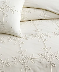 Peri Home Trellis Rose 3-Piece Duvet Cover Set, Full/Queen