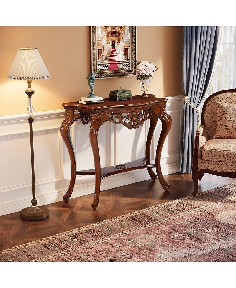 Slickblue 37.6" Two-Tier Console Table for Entryway or Hallway