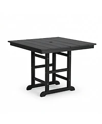 Streamdale Furniture 37.8" Square Black Hdpe Folding Outdoor Patio Dining Table