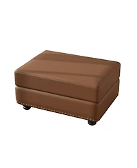 Streamdale Furniture Faux Leather Ottoman for Living Room, Apartment, and Office