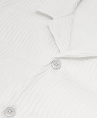 Reiss Men's Aleo Textured-Wave Cuban-Collar Shirt
