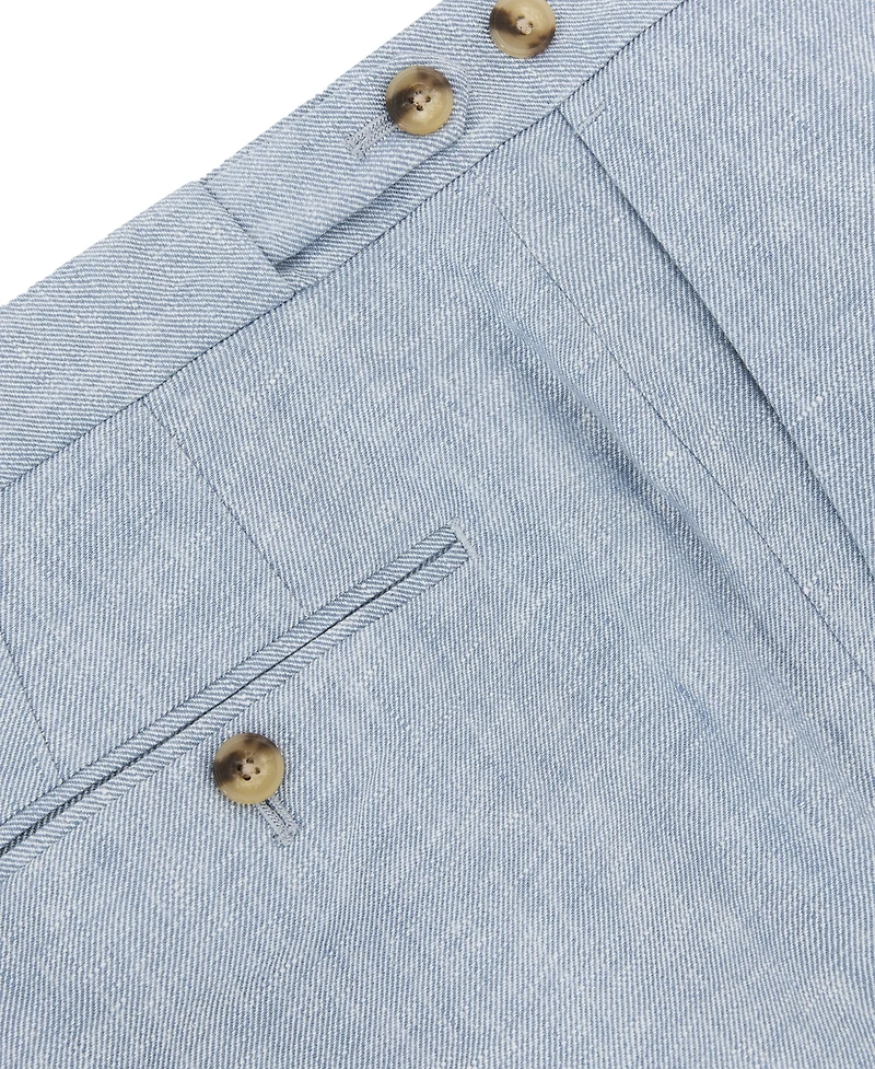 Reiss Men's Atlantic Tailored-Fit Linen-Twill Suit Pants