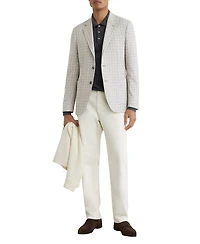 Reiss Men's Canty Tailored-Fit Houndstooth Single-Breasted Blazer