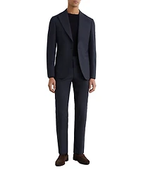 Reiss Men's Fiber Wool Textured Tailored-Fit Pants