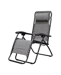 Caravan Sports Zero Gravity Outdoor Folding Camping Patio Lounge Chair, Gray