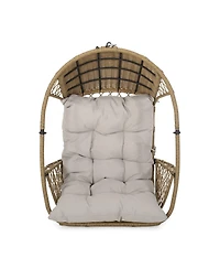 Streamdale Furniture Wicker Basket Hanging Chair with Water-Resistant Cushion (Stand Not Included)