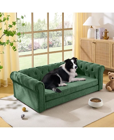 Streamdale Furniture Elegant Rectangular Elevated Dog Sofa Bed