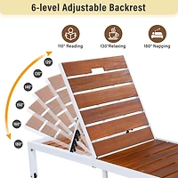 Streamdale Furniture Adjustable Outdoor Chaise Lounge Chair for Patio, Poolside or Beach