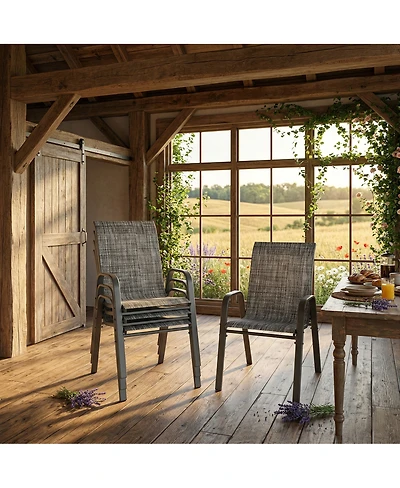Streamdale Furniture Heavy-Duty Outdoor Teslin Fabric Chairs, 350 lbs Capacity, Ergonomic and Waterproof