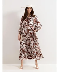Phase Eight Women's Floral Print Midi Shirt Dress