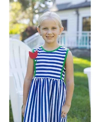 Florence Eiseman Little Girls Stripe Knit Dress With Tulip