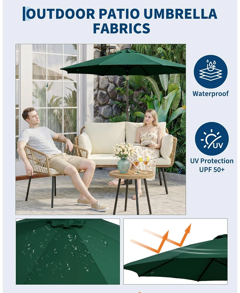 gaomon Garden Backyard Outdoor Patio Market Table Umbrella for Deck and Poolside