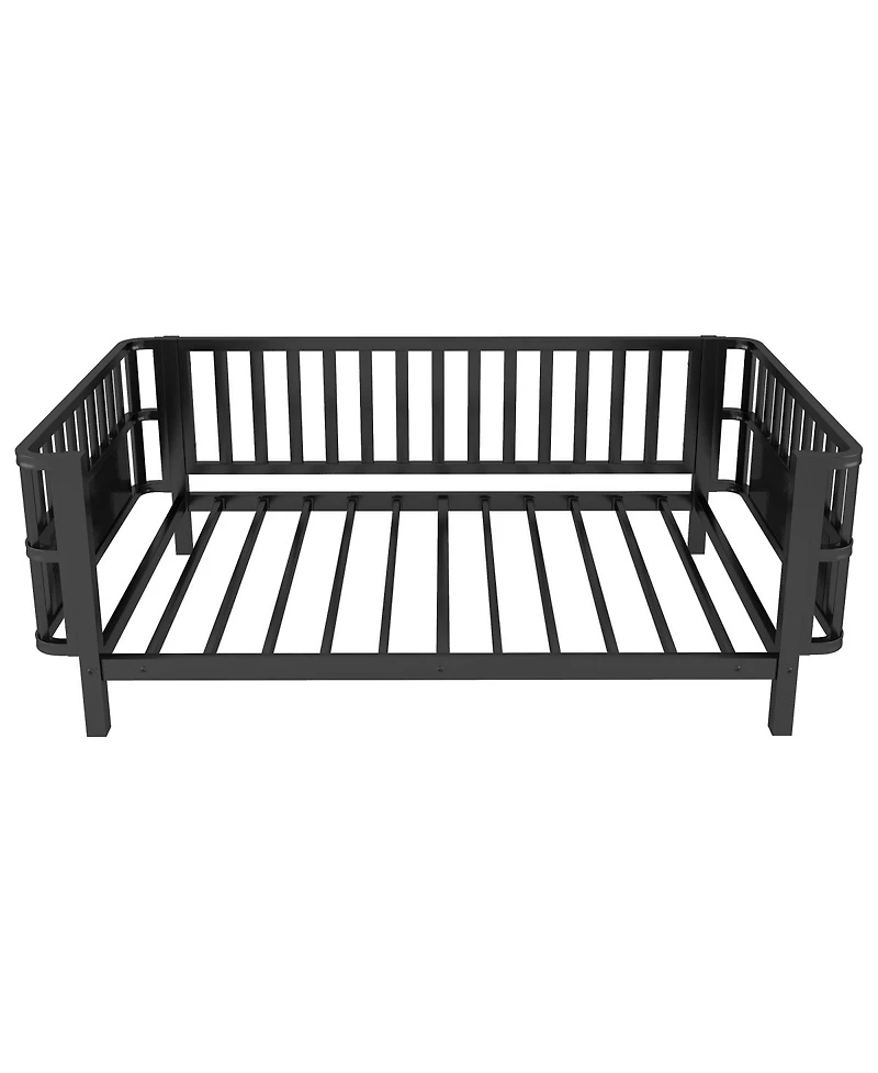Streamdale Furniture Twin Size Metal Platform Bed with Rails