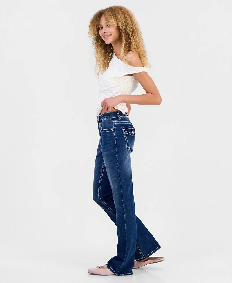 Madden Girl Juniors' High Rise Bootcut Jeans
