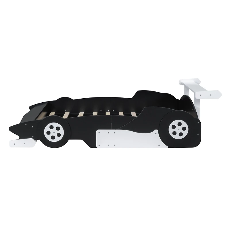 Streamdale Furniture Full Size Race Car-Shaped Platform Bed with Wheels