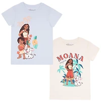 Disney Little Girls Moana and Friends 4-16 2 Pack T-Shirt