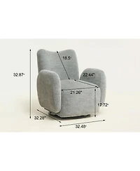 Streamdale 360degree(s) Swivel Accent Chair, Chenille Fabric Upholstered Sofa